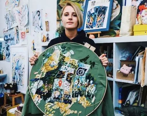 当刺绣遇上插画，以针为笔，泼墨般的时尚涂鸦！