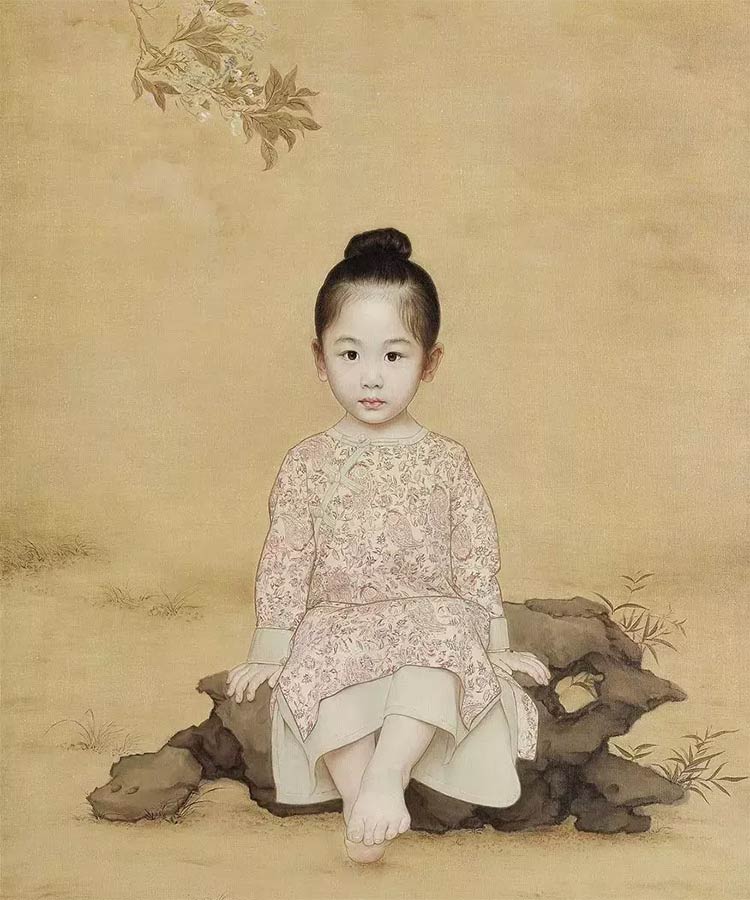 画家：用油画把女儿画成中式小仙女，朋友圈点赞无数！