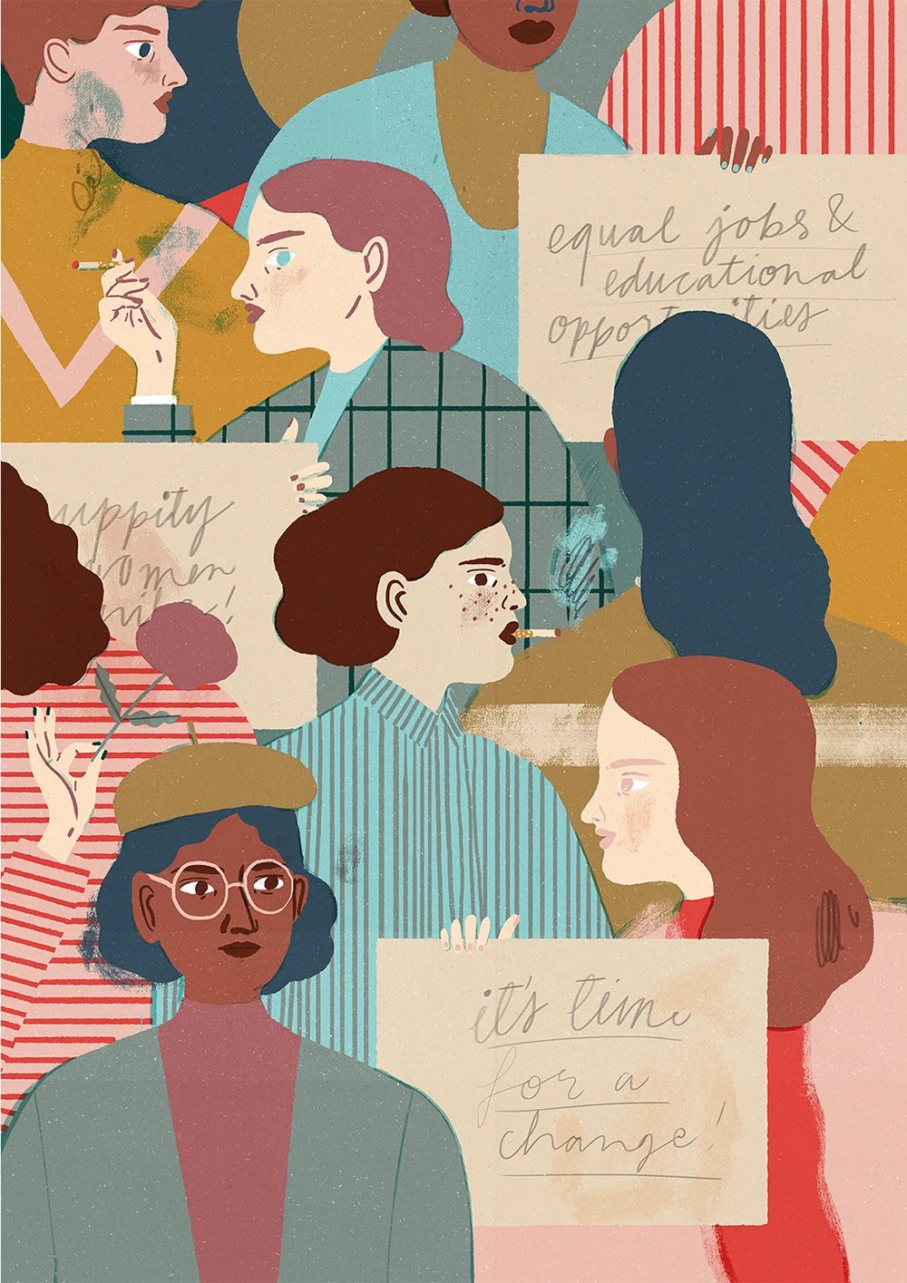 芬兰插画师Suvi Suitiala 流行风格、扁平风、作品欣赏